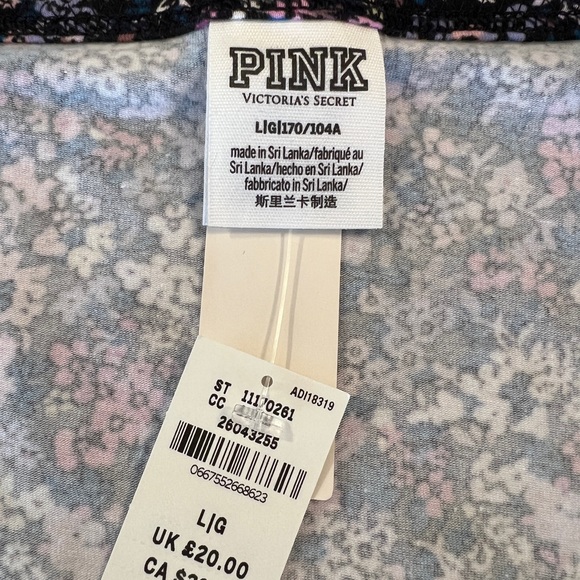 NEW PINK Victoria’s Secret Floral Scoop Neck Bodysuit size Large NWT Short Sleev - Picture 4 of 11